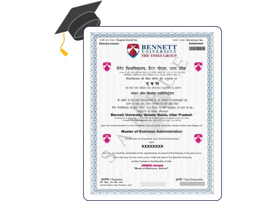 NAAC Certificate of Accreditation awarded to Bennett University with A+ grade