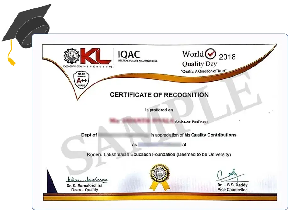 Official certificate layout for KL Online MBA in Human Resource Management with clean and professional design